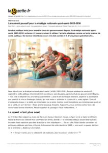 Articles La Gazette des Communes et Les Acteurs du Sport 